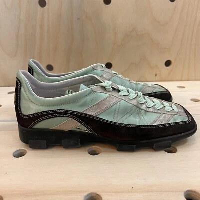 Donald J Pliner Aedan Shoes 7.5 M Leather Aqua Suede Sport Sneakers Hiking Y2K - Image 1 of 4