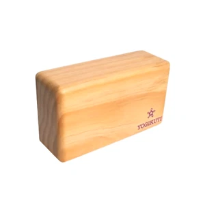 Yogikuti Solid Wooden Yoga Block for Support & Balance in Iyengar Yoga- Brick - Picture 1 of 9