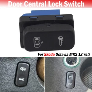 Front Central Door Locking Switch For Skoda Octavia 1Z 2004-2013 Yeti 2010-2014 - Picture 1 of 10