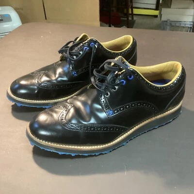 Callaway Golf Shoes Black Leather Spikeless Ortholite M565-02 Size 9.5 — 第 1/4 张图片