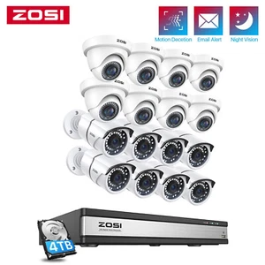 ZOSI 16CH H.265+1080P Home Security Camera System 5MP Lite DVR Instant Alert 4TB - Picture 1 of 16