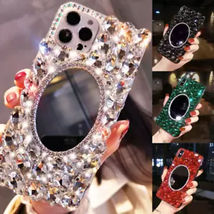 Moda personalidad Lujo Brillante Brillo Completo Diamante Espejo Estuche Cubierta Teléfono - Imagen 1 de 15