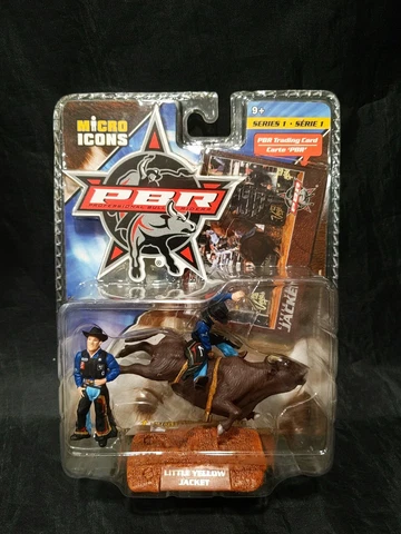 PBR Little Yellow Jacket Bull Rider Micro Icons Series 1 Trading Card New Sealed Cover
