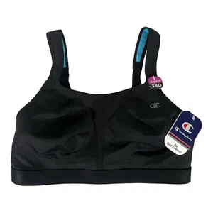 Champion Sports Bra 34D Black CH1602 Full Support for High Impact Activities - Picture 1 of 3