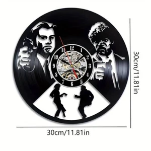 Pulp Fiction Vinyl Wall Clock Gift Art Home Room Quentin Tarantino Travolta - Picture 1 of 2