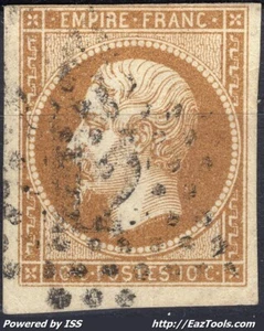 FRANCE EMPIRE N° 13B AVEC OBLITERATION ETOILE DE PARIS N° 12 RARE - Picture 1 of 2