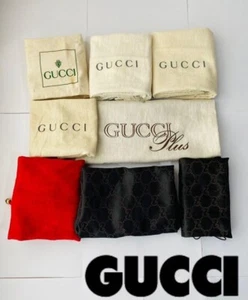8er Set - GUCCI Authentische Mehrfarbige Staubaufbewahrungsbeutel mit Kordelzug RAR - Bild 1 von 7