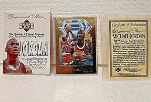 Michael Jordan 1996 Upper Deck Diamond Stars 23K Gold Sculptured Card - Picture 1 of 6