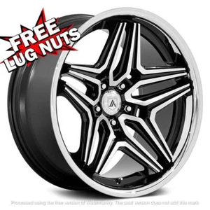 22 inch 22x10.5 Asanti Black ABL-46 DUKE GLOSS BLACK MACHINED wheels 5x120 +18 - Picture 1 of 1