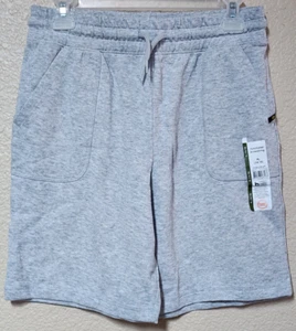 Wonder Nation Boys' Light Grey Heather French Terry Shorts Size XL (14-16) NEW - Picture 1 of 7