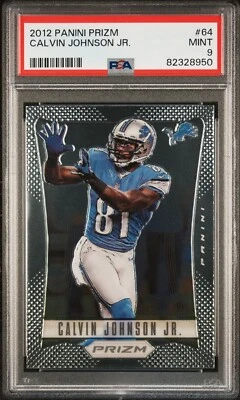 2012 Panini Prizm Calvin Johnson Jr #64 PSA 9 - Image 1 of 2
