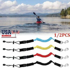 Kajak Kanu Elastisch Paddel Leine Sicherheit Angelrute Lanyard Zubehör Seil NEU - Bild 1 von 16
