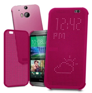 HTC One Dot View™ M100 Flip Interactive Smartphone Case for M8) Magenta - Picture 1 of 5