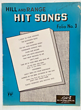Vintage Sheet Music-Hill and Range Hit Songs-Folio No. 3-Piano-Vocal-16 Songs-