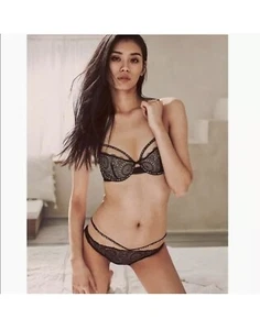 NWT Victoria's Secret Designer Collection Crystal Lace Bra & Panty Set 36D Med M - Picture 1 of 12