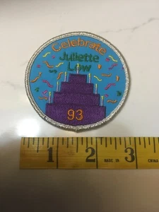 Celebrate Juliette Low 93 1993 Girl Scout Patch Savannah GA Georgia Birthday - Picture 1 of 3