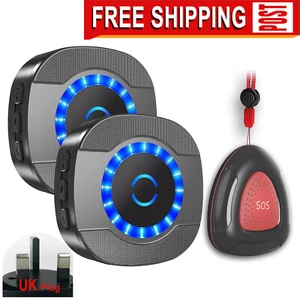 Caregiver Pager Wireless Call Button for Home, Life Alert SOS for Monitoring Eld - Picture 1 of 9