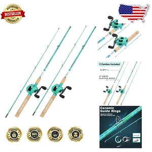 Durable and Portable 5.6' Fishing Rod and Reel Combo - Perfect Gift for Anglers - Picture 1 of 9