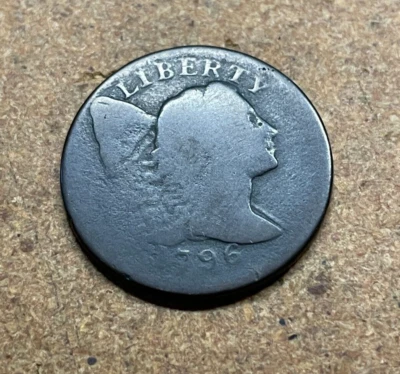 1796 U.S copper LARGE CENT Penny Flowing Hair LIBERTY CAP 109,852 mint TYPE COIN - Image 1 of 4