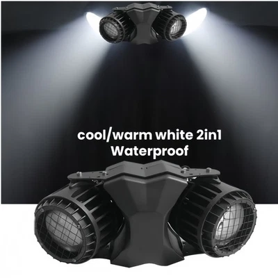 Led 2Eyes 200W Warm/Cool White Cob Blinder Audience DMX Stage Studio TV Lighting - Image 1 of 4