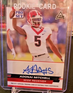 2022 Leaf Pro Set Draft - Autographs Adonai Mitchell #PSA-AM1 Blue (AU, RC) - Picture 1 of 2