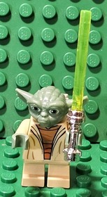 Lego Star Wars Minifigure Yoda sw0219 Nice from Sets 7964, 8018