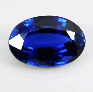 Blue Colour Sapphire Oval Cut 9-11 Ct Natural Kashmiri Loose Certified Gemstone - Picture 1 of 9