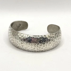 Bracciale Vintage Argento Sterling 925 MESSICO TAXCO Cupola Martellata 6,5" 28g - Foto 1 di 11