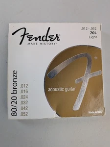 Fender 80/20 Bronze Wound acoustic Guitar Strings, Light 12-52 - Picture 1 of 2