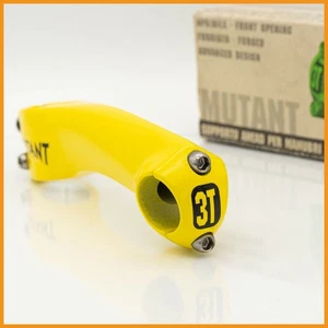NOS 3T MUTANT 130 mm STEM THREADLESS AHEAD 1" 1/8 VINTAGE 90S ROAD BIKE YELLOW - Picture 1 of 7
