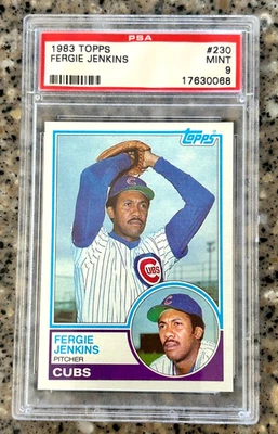 1983 Topps #230 FERGIE JENKINS  HOF   PSA 9  MINT - Image 1 of 2