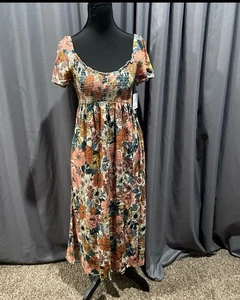 O’neill NWT flower Hayzel midi dress size small - Picture 1 of 4
