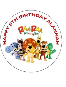 7.5 RARA THE NOISY LION EDIBLE ICING BIRTHDAY CAKE TOPPER  - Picture 1 of 1
