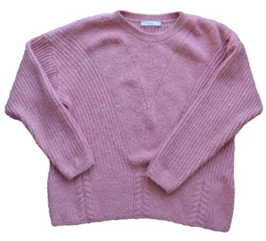 George Knitted Jumper Size 12 Womens Pink Long sleeve Rib Knit Casual - Picture 1 of 7