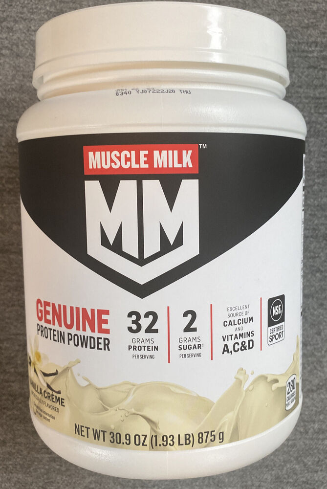 Muscle Milk Genuine Whey Protein Powder Vanilla Crème 30.9 Oz Exp. 1/22/2024