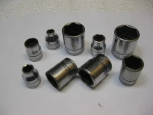 Snap-on tools 3/8" drive SAE 6 point sockets sold each USA FS101 Nice! - Imagen 1 de 8