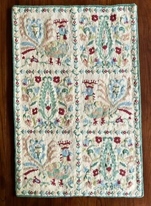 VTG Handwoven Portuguese Wall Hanging Tapestry Rug VGC 34”L x 22.5”W - Picture 1 of 18