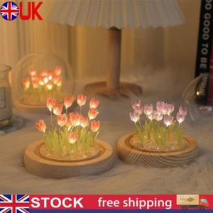 Table Lamps Plastic Artificial Flower Lamp Artificial Tulip Flower Night Light - Picture 1 of 24