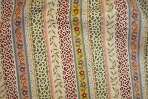 1 of 8 yds Daisy Kingdom Crazy Lace Stripe Cotton 4987 Quilt Craft 44" x 36" BTY - Picture 1 of 6