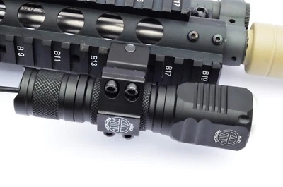ACID TACTICAL CREE T6 LED Flashlight For Rifles Shotguns Picatinny, Battery, Charger, switch.