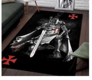 Knights Templar Rug Carpet 120CM X 180CM Crusades - Picture 1 of 1