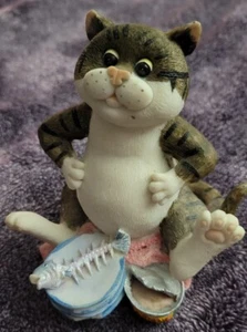 Statuina pesce sardine gatto gattino simpatico - Foto 1 di 5