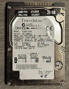 IBM Travelstar DJSA-220 20 GB unità IDE per laptop P/N: 07N6017 - Foto 1 di 3