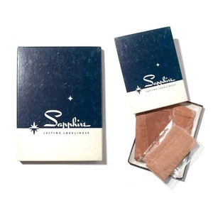 Vintage 1960s Nylon Stockings 60s Sheer Thigh High Hosiery Back Seam x2 Pairs - Picture 1 of 4