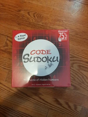 Code Sudoku Hidden Numbers Game 2006 By Pressman New & Factory Sealed! - Image 1 of 2