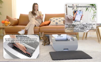 AstroPet groß offene automatisches katzenklo selbstreinigend mit APP Steuerung