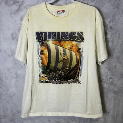 Camiseta De Colección Minnesota Vikings Para Hombre Grande 22x28 Blanca NFL Púrpura Power Foto 1 de 4