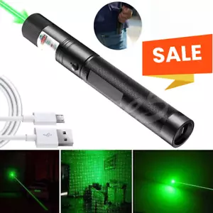 Wiederaufladbarer Laserpointer Lazer grün Astronomie sichtbarer Lichtstrahl - Bild 1 von 10