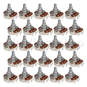 25pcs A500K OHM Guitar Audio Potentiometer Pot 18mm Shaft for Electric Guitar - Picture 1 of 5