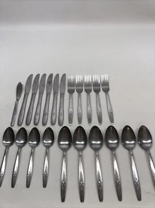 CG Stainless Japan Flatware - TEANECK Pattern - LOT OF 22 PIECES - Picture 1 of 12